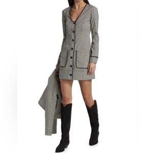 Staud Fairham Plaid Dress